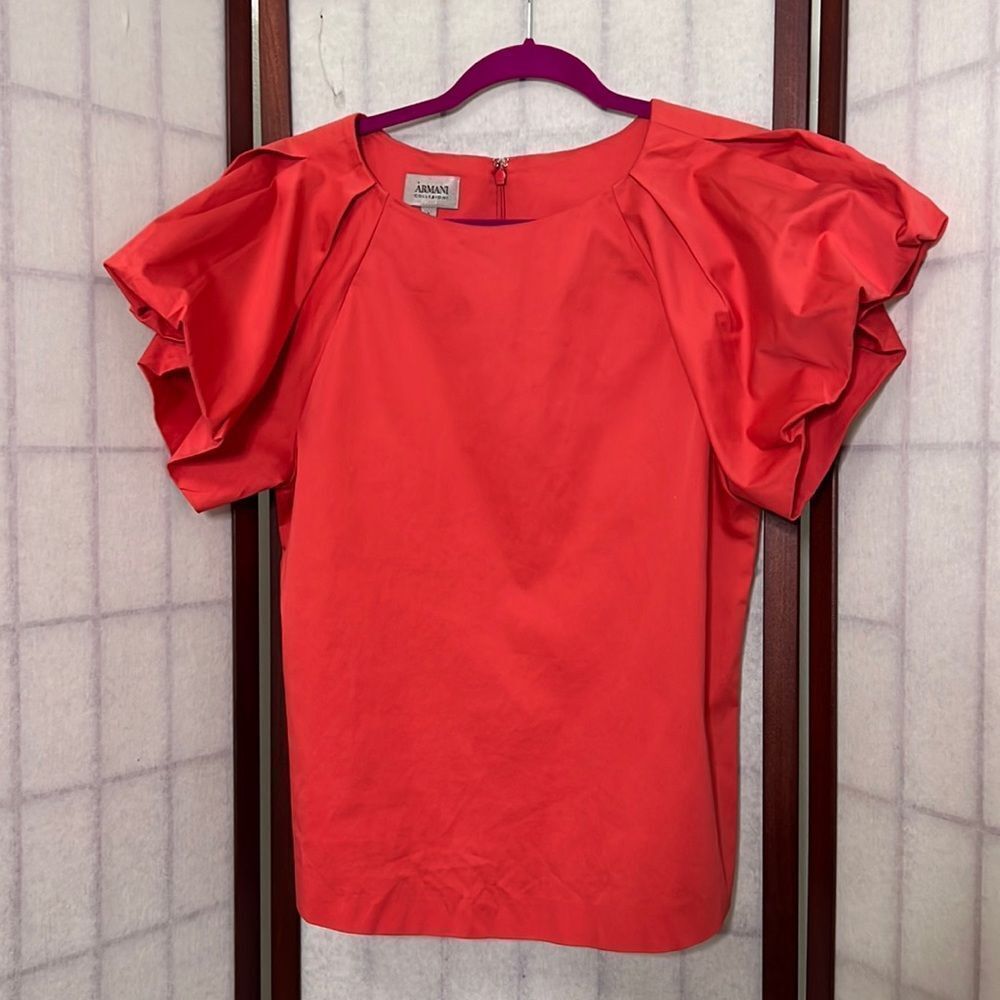 ARMANI COLLEZIONI FLUTTER SLEEVE‎ BLOUSE SIZE 8